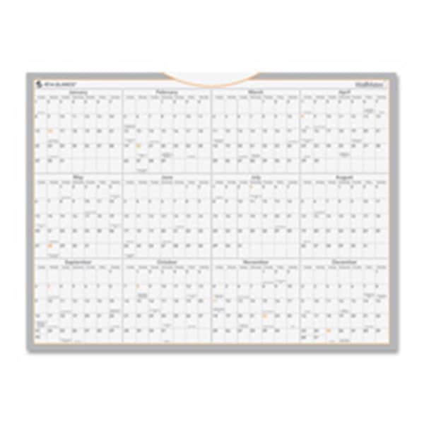 At-A-Glance Dry Erase Yearly Calendar, with Marker, Jan-Dec, 24 in. x 18 in., White AT463691 - main